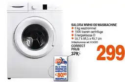 Correct SALORA WMH6100 WASMACHINE aanbieding
