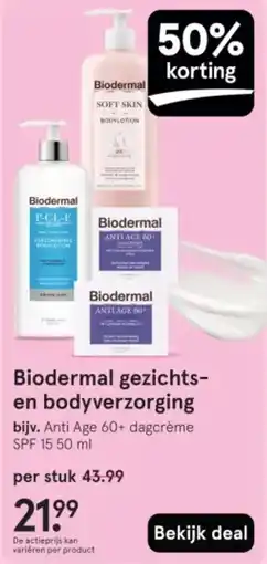 Etos Biodermal gezichts en bodyverzorging aanbieding