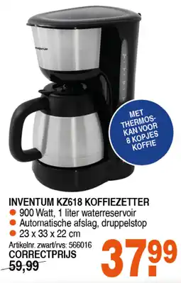 Correct INVENTUM KZ618 KOFFIEZETTER aanbieding