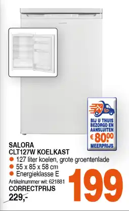 Correct SALORA CLT127W KOELKAST aanbieding