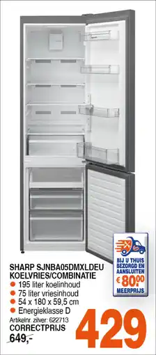 Correct SHARP SJNBAOSDMXLDEU KOELVRIES/COMBINATIE aanbieding
