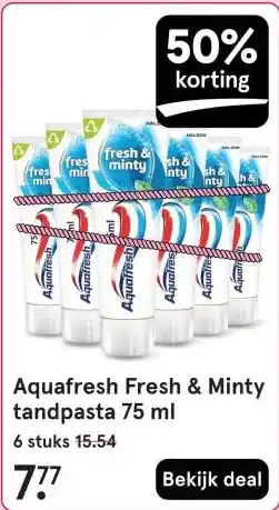 Etos Aquafresh Fresh & Minty tandpasta 75 ml aanbieding