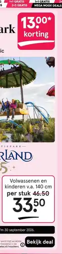 Etos Tickets Attractiepark Toverland aanbieding