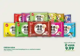 Amazing Oriëntal FRESH ASIA Alle smaken Fresh Asia Dumplings (m.u.v. seafood smaken) aanbieding
