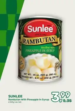 Amazing Oriëntal SUNLEE Rambutan With Pineapple In Syrup aanbieding