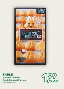 Amazing Oriëntal SABLE Volcanic Cookies Egg & Coconut Flavour aanbieding