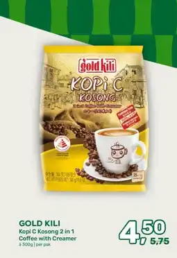 Amazing Oriëntal GOLD KILI Kopi C Kosong 2 in 1 Coffee with Creamer aanbieding
