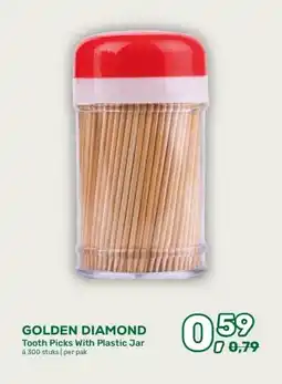 Amazing Oriëntal GOLDEN DIAMOND Tooth Picks With Plastic Jar aanbieding
