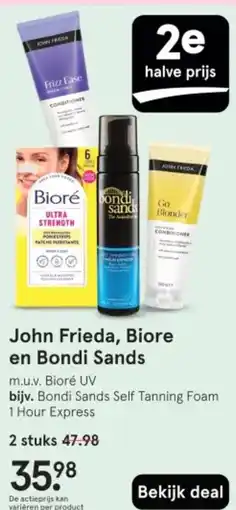 Etos John Frieda, Biore en Bondi Sands aanbieding