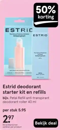 Etos Estrid deodorant starter kit en refills aanbieding