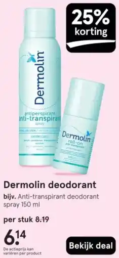 Etos Dermolin deodorant aanbieding