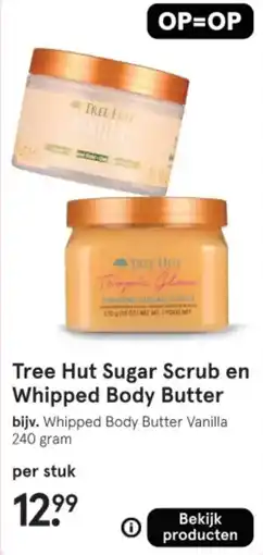 Etos Tree Hut Sugar Scrub en Whipped Body Butter aanbieding