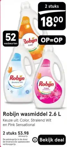 Etos Robijn wasmiddel aanbieding