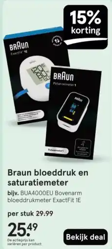 Etos Braun Bloeddruk en Saturatiemeter aanbieding