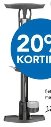 Blokker fietspomp met manometer aanbieding