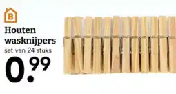 Blokker Houten wasknijpers aanbieding