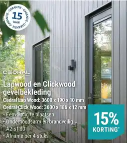 Pontmeyer Cedral Lapwood en Clickwood Gevelbekleding aanbieding