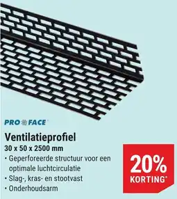 Pontmeyer Pro face Ventilatieprofiel aanbieding