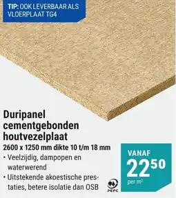 Pontmeyer Duripanel Cementgebonden Houtvezelplaat aanbieding