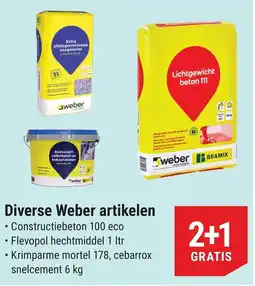 Pontmeyer Diverse Weber artikelen aanbieding