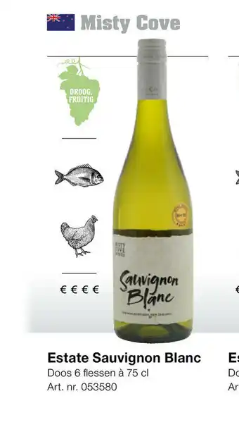 Bidfood Estate Sauvignon Blanc Doos 6 flessen a 75 cl aanbieding