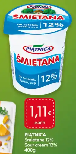 Food Plus Piątnica Śmietana 12% Sour cream 12% aanbieding