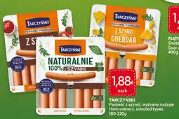 Food Plus Tarczyński Parówki z szynki, wybrane rodzaje Ham wieners, selected types aanbieding