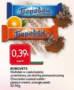 Food Plus Borovets Chocolate coated wafer: peanut cream, orange peels aanbieding