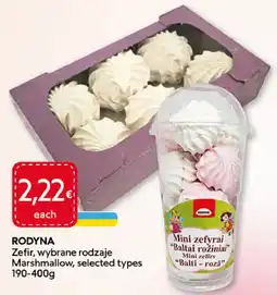 Food Plus Rodyna Marshmallow, selected types aanbieding