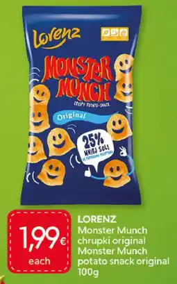 Food Plus Lorenz Monster Munch potato snack original aanbieding