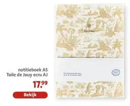 Bruna notitieboek A5 Toile de Jouy ecru AJ aanbieding