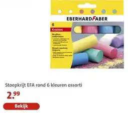 Bruna Stoepkrijt EFA rond 6 kleuren assorti aanbieding