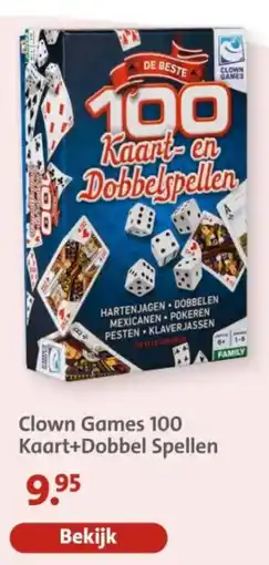 Bruna Clown Games 100 Kaart + Dobbel Spellen aanbieding