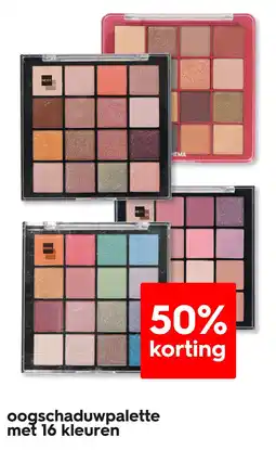 HEMA Oogschaduwpalette met 16 kleuren aanbieding