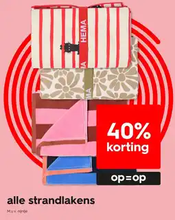 HEMA alle strandlakens aanbieding