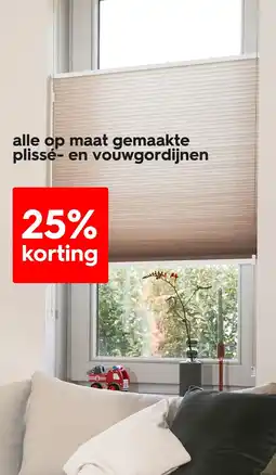 HEMA Alle op Maat Gemaakte Plissé en Vouwgordijnen aanbieding