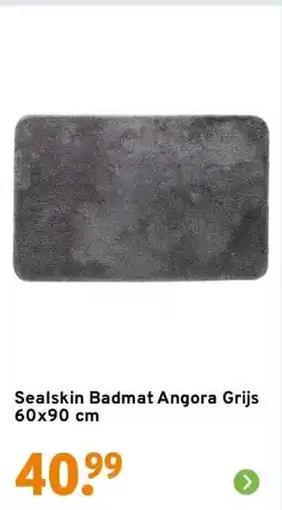 GAMMA Sealskin Badmat Angora Grijs 60x90 cm aanbieding