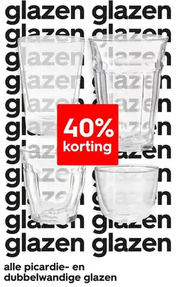 HEMA Alle Picardie en Dubbelwandige Glazen aanbieding