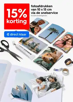 HEMA fotoafdrukken van 10 x 15 cm via de snelservice aanbieding