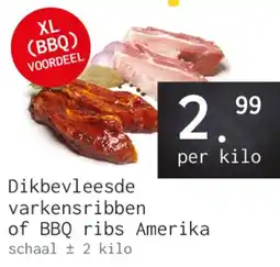 Naanhof Dikbevleesde Varkensribben of BBQ ribs Amerika aanbieding