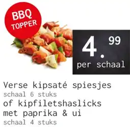 Naanhof Verse Kipsaté Spiesjes of Kipfiletshaslicks met Paprika & Ui aanbieding