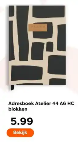 The Read Shop Adresboek Atelier 44 A6 HC blokken aanbieding