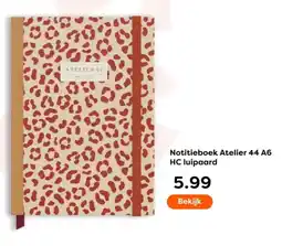 The Read Shop Notitieboek Atelier 44 A6 HC luipaard aanbieding
