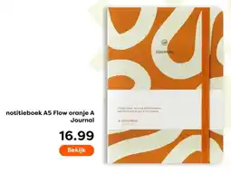 The Read Shop notitieboek A5 Flow oranje A Journal aanbieding