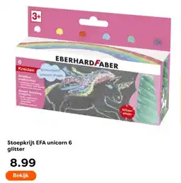 The Read Shop Stoepkrijt EFA unicorn 6 glitter aanbieding