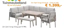 Tuinmeubelland San Capri lounge dining set / bank en tafel aanbieding