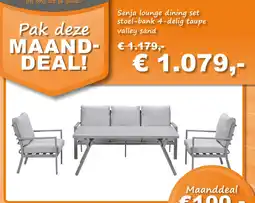 Tuinmeubelland Senja Lounge Dining Set aanbieding
