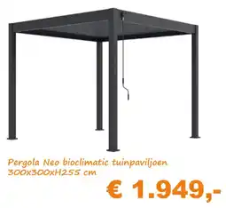 Tuinmeubelland Pergola Neo bioclimatic tuinpaviljoen aanbieding