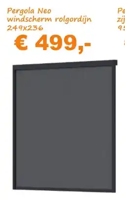 Tuinmeubelland Pergola Neo windscherm rolgordijn aanbieding