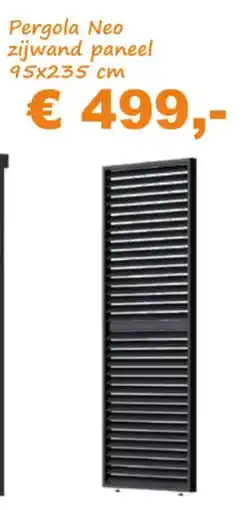 Tuinmeubelland Pergola Neo Zijwand Paneel aanbieding